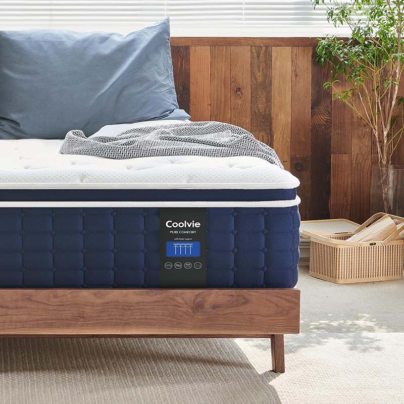 Coolvie Full Size Mattress, 12 Inch Medium Feel Full Mattress in a Box, Hybrid Construction Individual Pocket Springs with Memory Foam, Cooler Sleep with Pressure Relief and Support