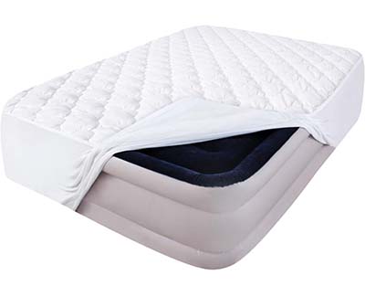 Queen Mattress Pad Thick Quilted Mattress Topper Air Mattress Cover, Super Soft Breathable and Noiseless Down Alternative Fiber Extra Thick Mattress Pad with Deep Pocket Fits up to 23 Inch Mattress